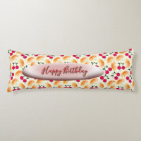 Custom Orange Floral Cherry Pattern 