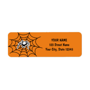 Custom orange Halloween return address labels