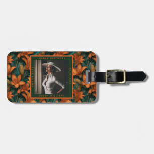 Custom Orange Lilies Fantasy Romantic Party Luggage Tag
