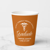 Custom Orange Medical School Graduation Party