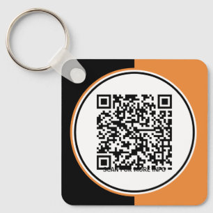 Custom Orange Promotional Business Logo Branded Key Ring