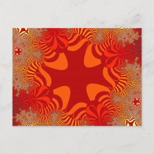 Custom Orange Red Cross Postcard