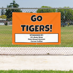 Custom Orange Sports Team Banner