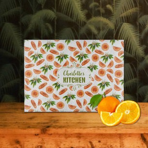 Custom Orange Watercolor, Kitchen Cutting Board