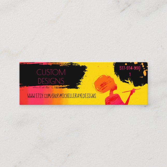 Custom order for michelle calling card (Front)