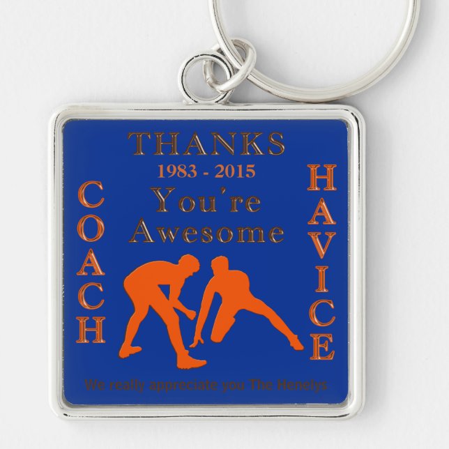 Custom Order Personalised Wrestling Coach Gifts Key Ring (Front)