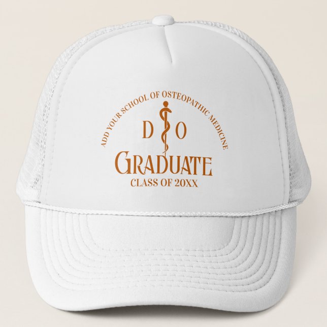 Custom Osteopathic Medical School Graduation Trucker Hat (Front)