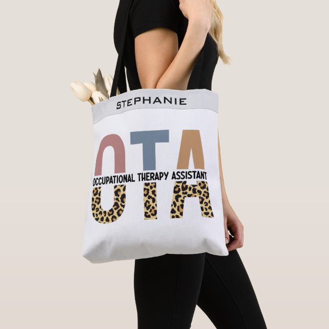 Custom OTA Occupational Therapy Assistant Gifts Tote Bag (Close Up)