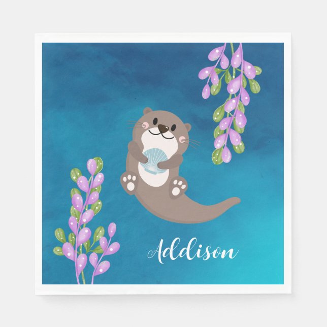 Custom Otter Napkin (Front)
