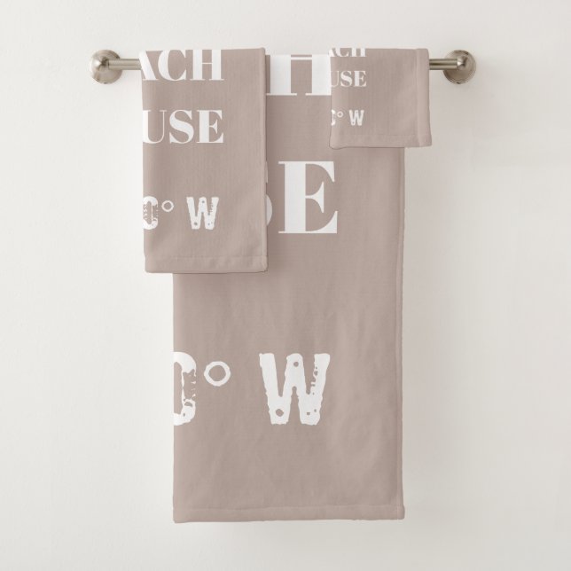 Custom Our Beach House Coordinates Bath Towel Set (Insitu)
