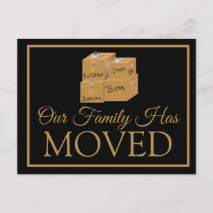 Custom Our Family Has Moved Moving Postcard