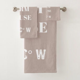 Custom Our Farm House Coordinates  Bath Towel Set