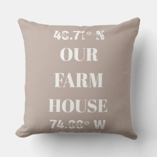 Custom Our Farm House Coordinates Throw Pillow