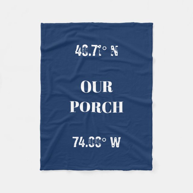 Custom Our Porch Coordinates Fleece Blanket (Front)