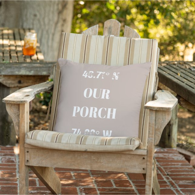 Custom Our Porch Coordinates Throw Pillow (Chair)