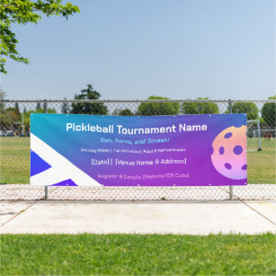 Custom Outdoor Pickleball Tournament Banner
