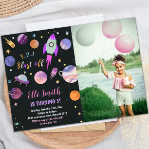 Custom Outer Space Party Invite
