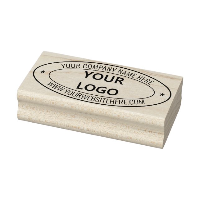 Custom Oval Stamp Your Business Logo and Text (Stamp)