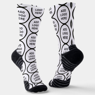 Custom Over-Print Logo Photo Artwork Tile Unisex Socks