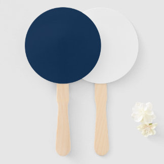 Custom Oxford Blue + White Event Fans