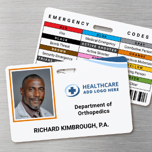 Custom PA Hospital Employee Photo ID Badge