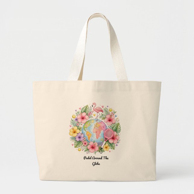 Custom Padel Bag - Cute Flamingo Padel Gift (Front)