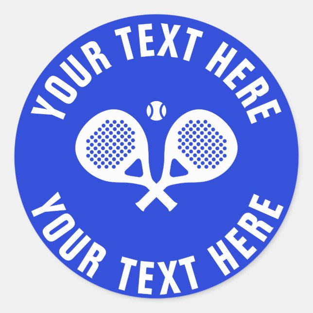 Custom padel tennis stickers (Front)
