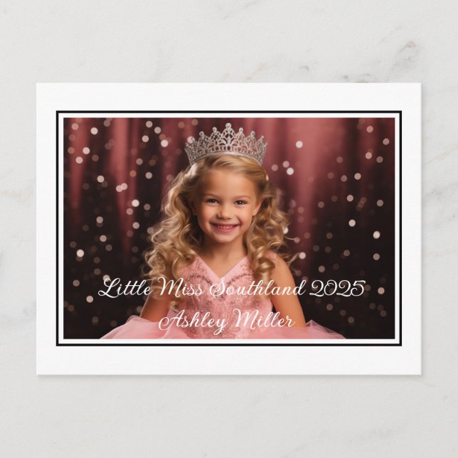 Custom Pageant Crown Postcard (Front)