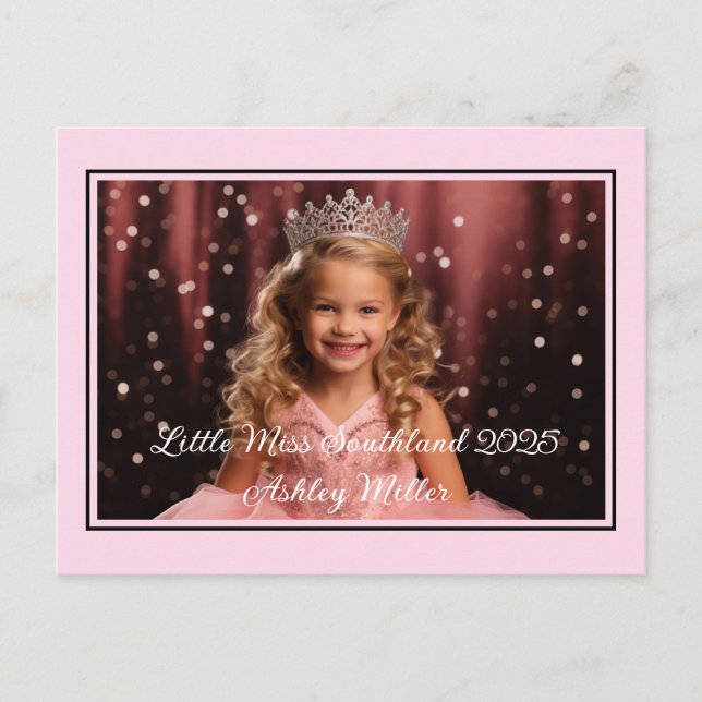 Custom Pageant Crown Postcard (Front)