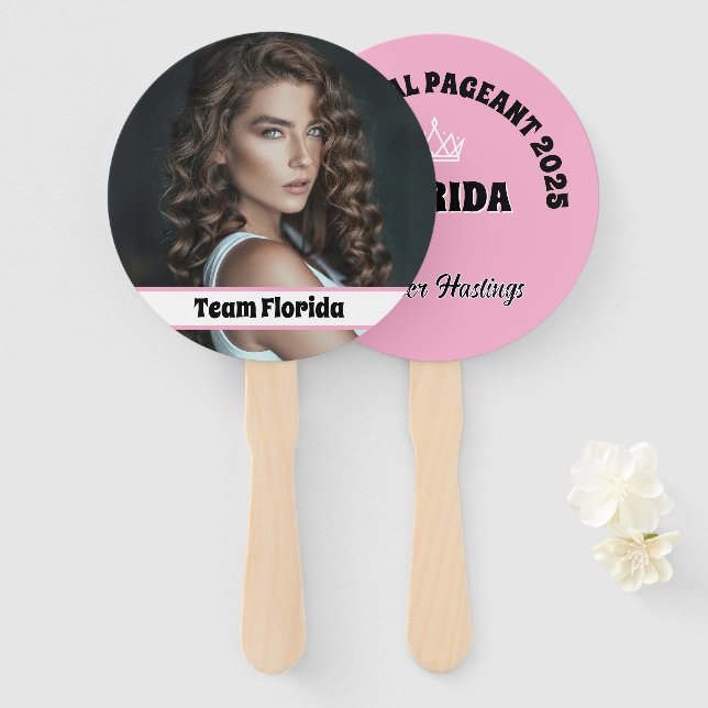 Custom Pageant Fan Wavers - Double Sided 10-Pack (Front and Back)