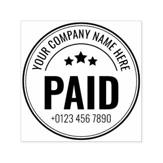 Custom Paid Business Self Inking Rubber Stamp