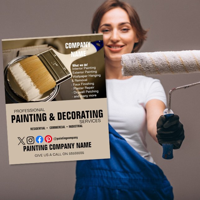 Custom PAINTING & DECORATING flyer with logo (Creator Uploaded)