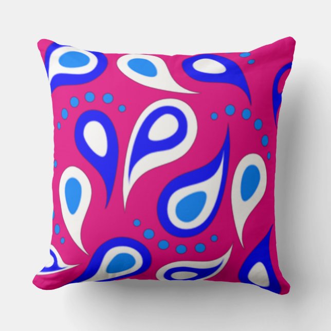 Custom Paisley Pattern Cushion (Front)