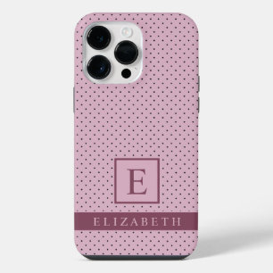 Custom Pale Lavender Purple Pastel Pink Polka Dot iPhone 14 Pro Max Case