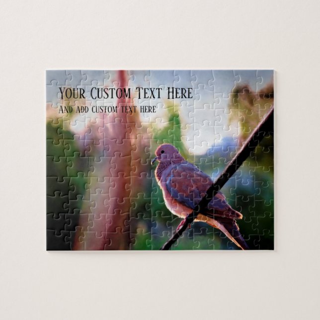 Custom Palestinian Village Morning Laughing Dove Jigsaw Puzzle (Horizontal)