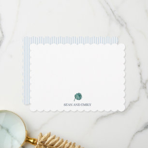 Custom Palm Tropical Painting Thank You Card