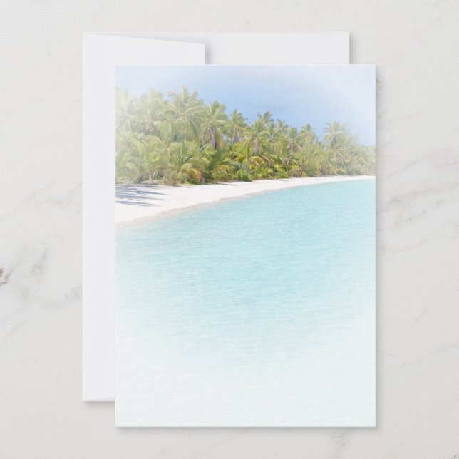 Custom Palms Beach Sand Sea Seaside Nature Card (Front)