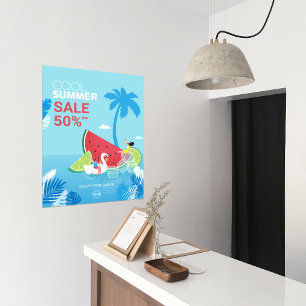 custom PalmTree Seasonal Sale Business Ads Poster