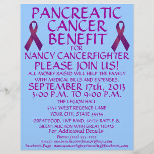 Custom Pancreatic Cancer Benefit Flyer