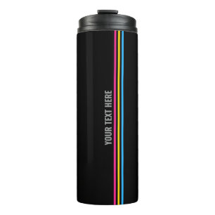 Custom Pansexual Flag Colour Stripes LGBT Thermal Tumbler
