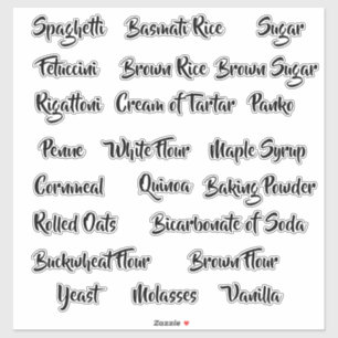 Custom Pantry Storage Canister Labels