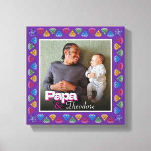 Custom Papa & Me Photo Keepsake – Personalised Canvas Print