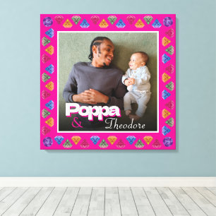 Custom Papa & Me Photo Keepsake – Personalised  Canvas Print