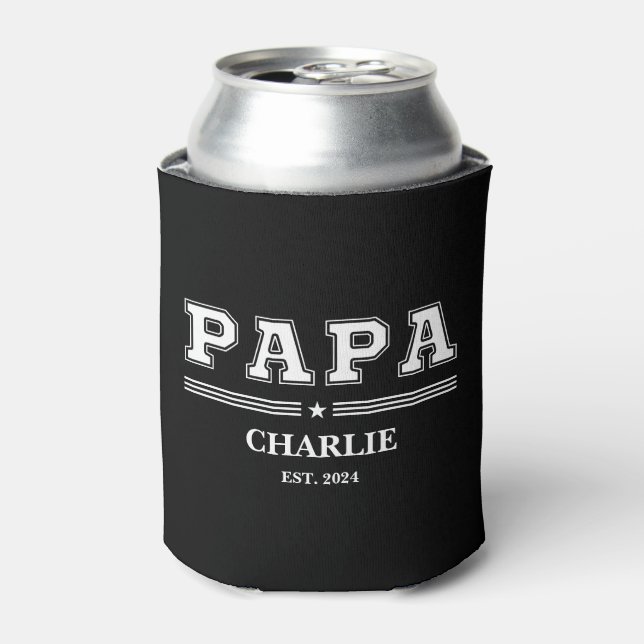 Custom Papa Name Father's Day Personalised Gift Can Cooler (Can Front)