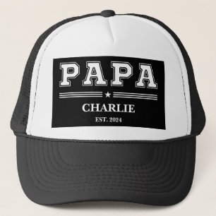 Custom Papa Name Father's Day Personalised Gift Trucker Hat