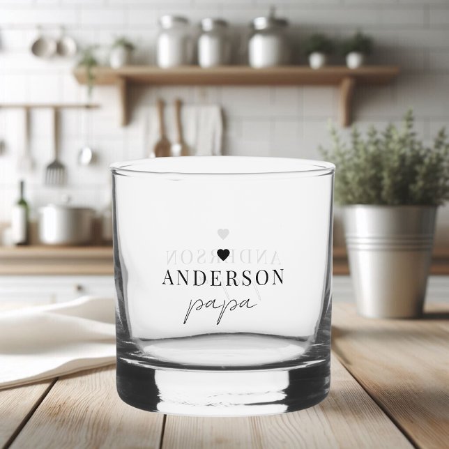 Custom Papa | Personalised Grandpa Gift Whiskey Glass (Creator Uploaded)