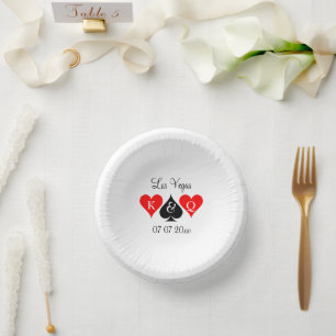 Custom paper bowls for Las Vegas wedding party Plate