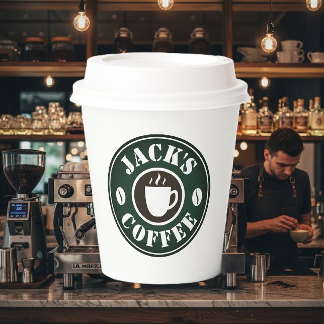 Custom paper coffee cups with lid party supplies (Paper coffee cup template)