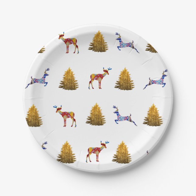 Custom Paper Cute Christmas Paper Plate (Front)