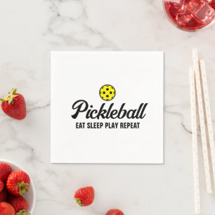 Custom paper napkins for pickleball Birthday party